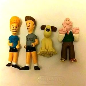 Beavis Butthead Wallace Gromit figure doll 90's pvc mtv